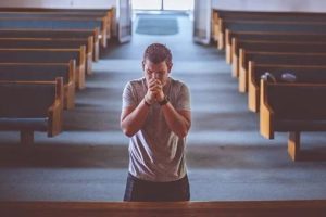 man praying